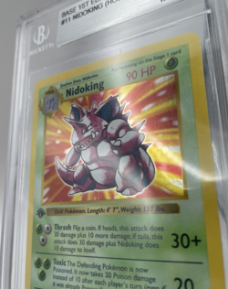 Pokemon Nidoking Base Set Shadowless 1st Edition Holo Rare #11 BGS 8.5 - Image 4