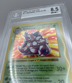 Pokemon Nidoking Base Set Shadowless 1st Edition Holo Rare #11 BGS 8.5 - Image 5