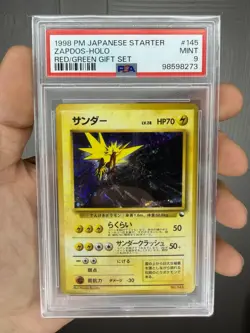Pokemon Zapdos 1998 Holo Red Green Quick Starter Gift Set Japanese, 145 PSA 9 - Image 1