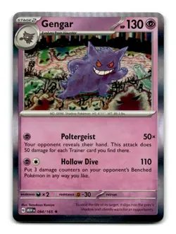 Gengar 094/165 Rare 151 Pokemon Holo NM/M ~11364 - Image 1