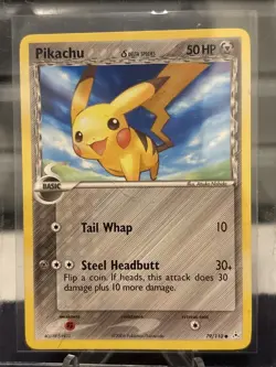 Pokemon Pikachu Delta Species 79/110 EX Holon Phantoms Vintage LP - Image 1