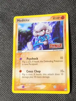 NM Meditite - Reverese Holo #55 Power Keepers Pokemon TCG - Image 3