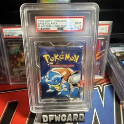 1999 WOTC Pokemon Base Foil Pack Blastoise - Long Pack PSA MT 9 742818061582 - Image 1
