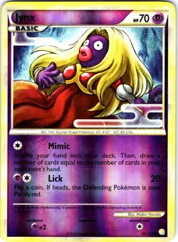 Jynx 69/123 Common HeartGold & SoulSilver Pokemon Reverse Holo Lightly Played - Image 1