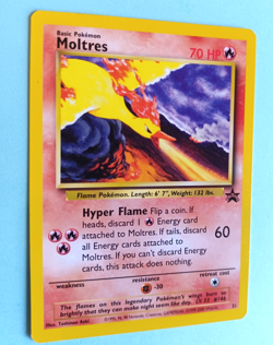 POKEMON MOLTRES #21 BLACK STAR PROMO NON-HOLO VERY LIGHT PLAY - Image 2