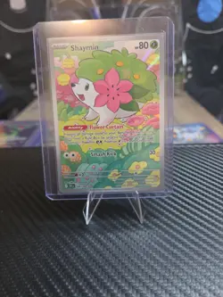 Pokemon Shaymin 185/182 Sv10: Destined Rivals Illustration Rare Holo Basic 80HP - Image 1