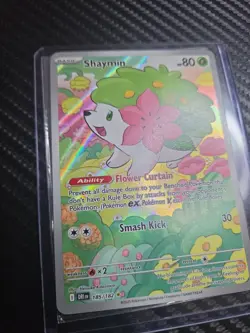Pokemon Shaymin 185/182 Sv10: Destined Rivals Illustration Rare Holo Basic 80HP - Image 3