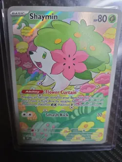 Pokemon Shaymin 185/182 Sv10: Destined Rivals Illustration Rare Holo Basic 80HP - Image 4