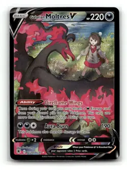Galarian Moltres V TG20/TG30 Holo Astral Radiance Trainer Gallery Pokemon NM - Image 1