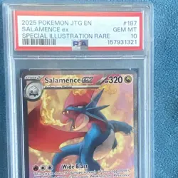 The Pokemon Company Salamence ex 187/159 SIR Holo EN PSA 10 Sv09 Journey - Image 1