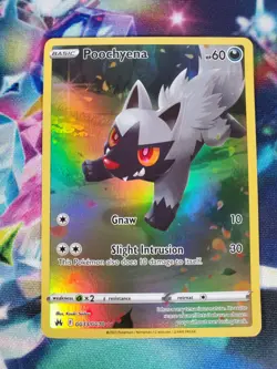 Pokemon TCG Crown Zenith Poochyena GG33/GG70 Ultra Rare NM Condition - Image 1