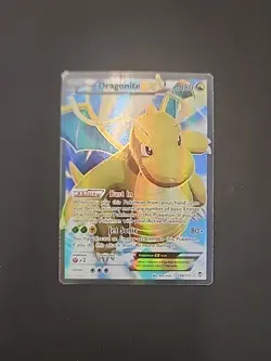 Pokemon TCG Dragonite EX 108/111 XY Furious Fists Ultra Rare Full Art Damaged - Image 1