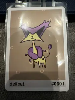 Pookiemoot Gen 3 - Delicat #0301- Pokemon Fan Art Non TCG - Image 1
