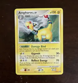 Pokemon Ampharos 1/127 Platinum Holo Rare 130 HP Stage 2 Eng - Image 1