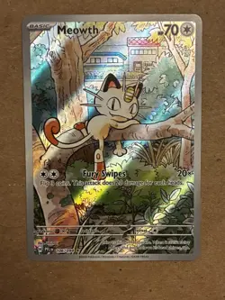 Meowth 106/094 Pokemon Phantasmal Flames Illustration Rare (IR) NM Clean - Image 1