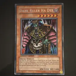 Yu-Gi-Oh! Dark Ruler Ha Des Secret Rare Foil Limited Ed MC1-EN006 - Image 1