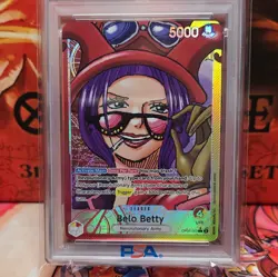 Namco One Piece 2023 Belo Betty Alt Art Foil EN PSA 10 Leader OP05-002 - Image 3