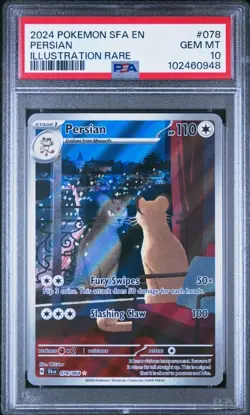 Pokemon Persian 078/064 Sv: Shrouded Fable Illustration Rare - PSA 10 - Image 1