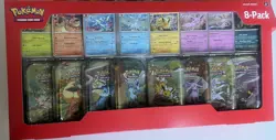 Costco Pokemon Prismatic Evolutions 8 Mini-Tins with Promo Cards Sealed - Image 1