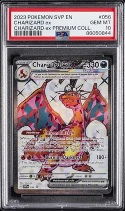 2023 POKEMON SVP EN-SV BLACK STAR PROMO #056 CHARIZARD EX PSA 10 - Image 1