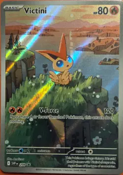 Pokemon - Victini SVP 208 Alt Art - Black Bolt & White Flare Illustration Promo - Image 1