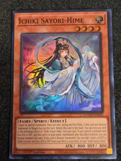 Yugioh Ichiki Sayori-Hime DOOD-EN030 1st Edition Super Rare NM In Hand - Image 1
