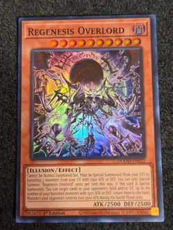 Yugioh Regenesis Overlord DOOD-EN022 1st Edition Super Rare NM In Hand - Image 1
