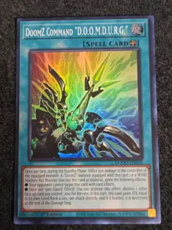 Yugioh! DoomZ Command “D.O.O.M.D.U.R.G” DOOD-EN058 SUPER DOOM In Hand - Image 1