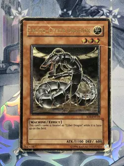 SOI-EN010 Proto-Cyber Dragon Ultimate Rare UNL Ed HEAVILY PLAYED! YuGiOh TCG - Image 1