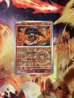 🚀028/193 Paldean Tauros : Reverse Holo Paldea Evolved Pokemon Trading Card MINT - Image 1