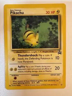 Pikachu # 27 "Bumblebee" Black Star PROMO WOTC Rare Pokemon Card - Image 1