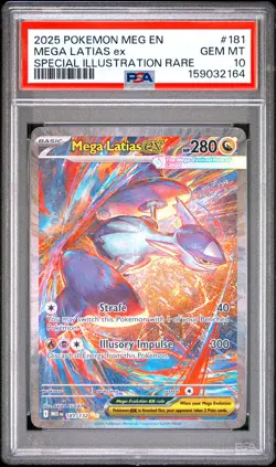 2025 POKEMON MEG EN-MEGA EVOLUTION #181 MEGA LATIAS EX PSA 10 - Image 1
