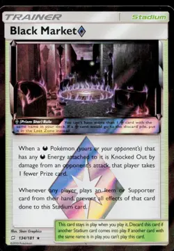 Black Market ◇ Prism Star Rare Team Up TEU 134/181 Pokemon NM 2019 - Image 1
