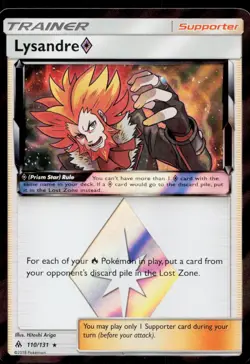 Lysandre ◇ Prism Star Rare Forbidden Light FLI 110/131 Pokemon NM 2018 - Image 1