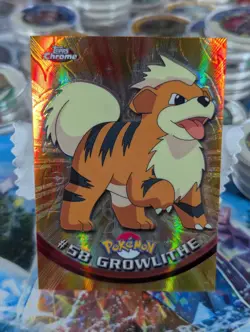 Growlithe #58 Topps Chrome Spectra Series 1 Pokemon TV Animation NM 🔥 - Image 1