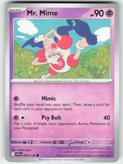 Mr. Mime 058/159 Common Journey Together Pokemon Near Mint - Image 1