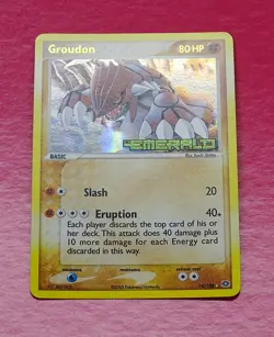 Pokemon 2005 EX Emerald Groudon Reverse Holo #14/106 Minty - Image 1