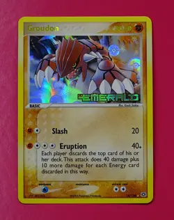 Pokemon 2005 EX Emerald Groudon Reverse Holo #14/106 Minty - Image 2