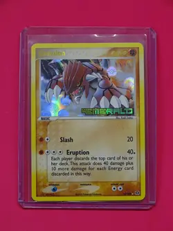 Pokemon 2005 EX Emerald Groudon Reverse Holo #14/106 Minty - Image 5