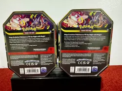 Pokemon Mega Moonlit Tin Mega Clefable and Gengar set of 2 Tins Sealed - Image 3