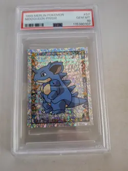 1999 Merlin Pokemon Nidoqueen Prism #S7 PSA 10. POP 24 - Image 1
