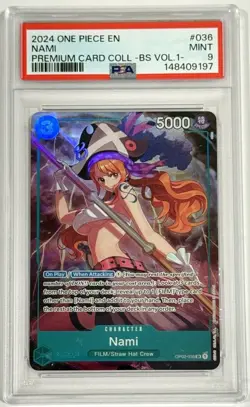 2024 One Piece Nami OP02-036 Premium Collection Best Vol 1 PSA 9 Mint English - Image 1