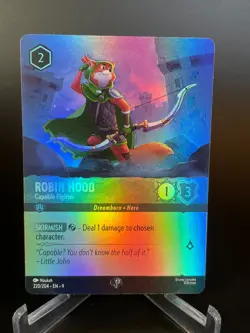Lorcana Disney - Robin Hood - Capable Fighter (Epic) 220/204 - Holo Foil Fabled - Image 1