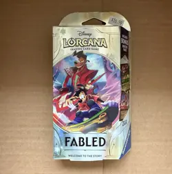 Disney Lorcana Fabled Starter Deck | Emerald & Ruby | Powerline & Max w. Booster - Image 1