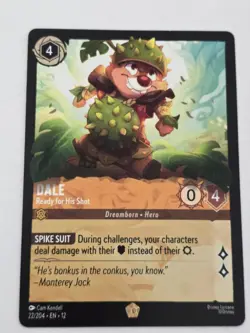Disney Lorcana Wilds Unknown Dale - Ready for His Shot 22/204 Legendary - Image 1
