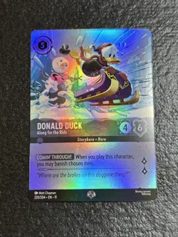 Disney Lorcana Winterspell Donald Duck - Along for the Ride (Epic) 220/204 Holo - Image 1