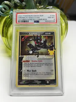 PSA 8 2021 Pokemon SWSH BSP Greninja Gold Star Celebrations Etb Promo NM-MT #144 - Image 1