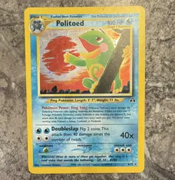 Nintendo Pokemon TCG Politoed 8/75 Neo Discovery Holo Rare 100 HP English 2001 - Image 1