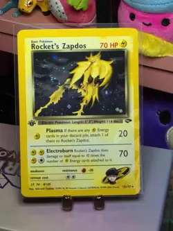 Pokemon Rocket's Zapdos 15/132 Gym Challenge 1st Edition Holo Rare - Image 3
