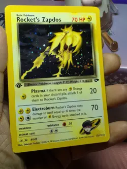 Pokemon Rocket's Zapdos 15/132 Gym Challenge 1st Edition Holo Rare - Image 4